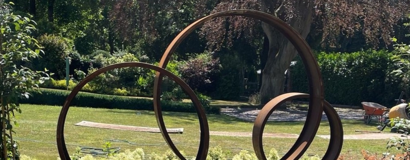 Circular garden art for Chapmans Nurseries 